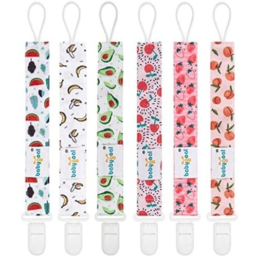 Pacifier Clips, 6 Pack Pacifier Holder