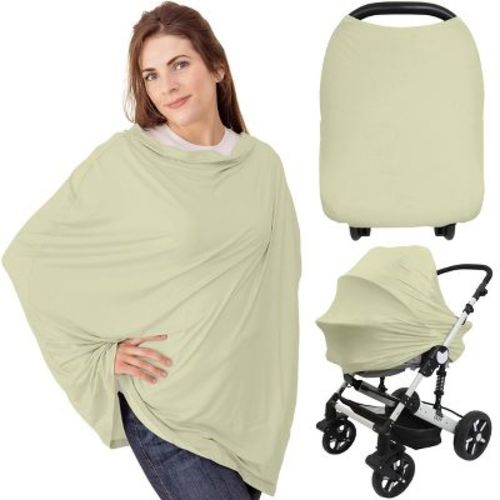 Keababies Car Seat Cover For Babies, Multi-use Nursing Cover, Infant Carseat Cover, Breastfeeding Cover, Stroller Cover (herringbone)