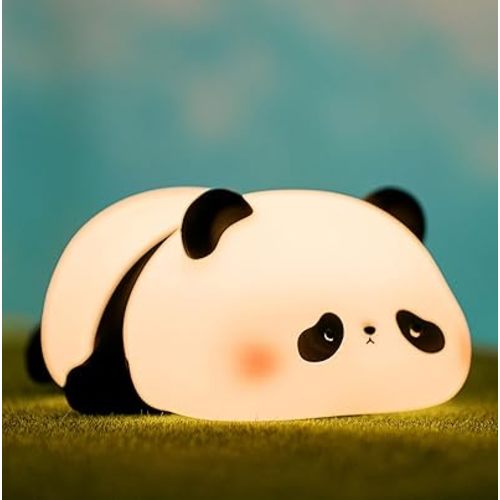 DREAMING MY DREAM Cute Panda Night Light, LED Squishy Novelty Animal Night Lamp, 3 Level Dimmable Nursery Nightlight for Breastfeeding Toddler Baby Kids Decor, Cool Gifts Kids (Panda Pangda)