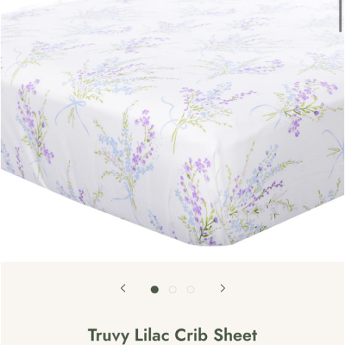 Truvy Lilac Crib Sheet