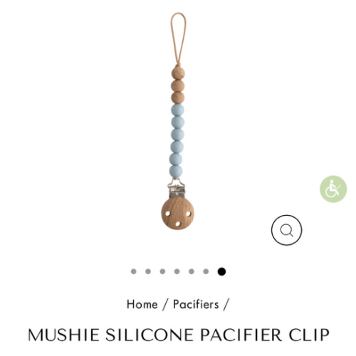 Mushie Silicone Pacifier Clip