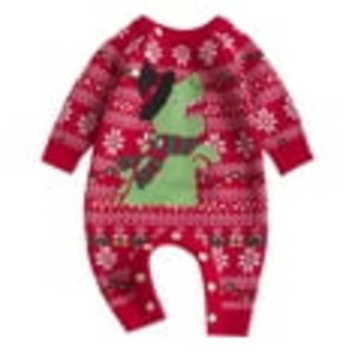 Actgleam Newborn Babys Boys Girls Romper Winter Knitted Christmas Pajamas,6-9Months