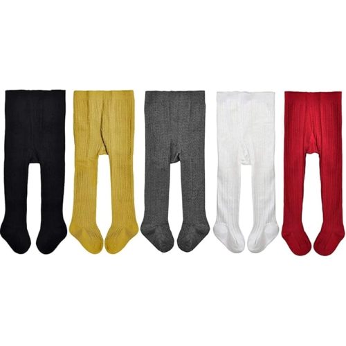 EPEIUS Baby Girls Tights Cable Knit Leggings Stockings Cotton Pantyhose for Newborn Infants Toddlers 3/6 Pack