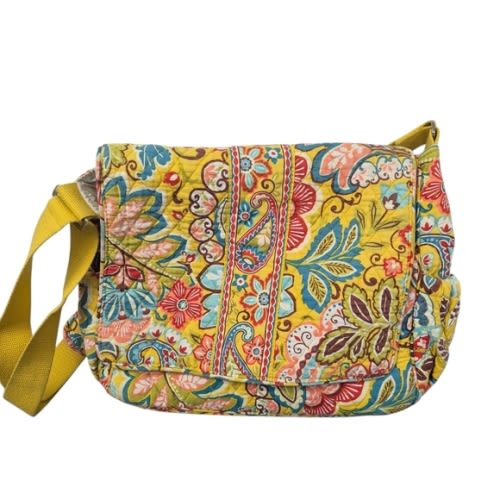 Vera Bradley Provencal Quilted Yellow Diaper Bag Purse & Changing Pad Messenger