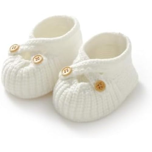 Baby Booties Newborn Babe First Walkers Non-Slip Stay On Boots Crib Shoes Sock Warm Knit Booties