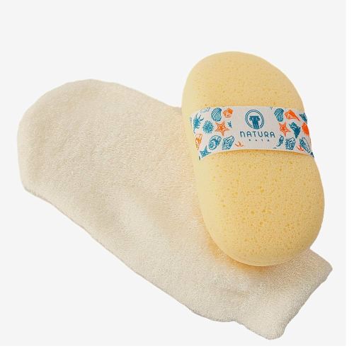 Hypoallergenic Natural Baby Sponge & Wash Cloth Set for Bath — Ultra-Soft, Gentle, Safe for Newborns, Infants & Sensitive Skin