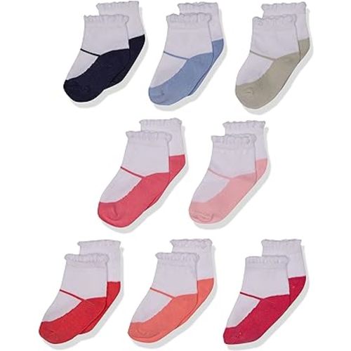 Hudson Baby baby boys Cotton Rich Newborn and Terry Casual Socks, Mary Jane, 0-6 Months US