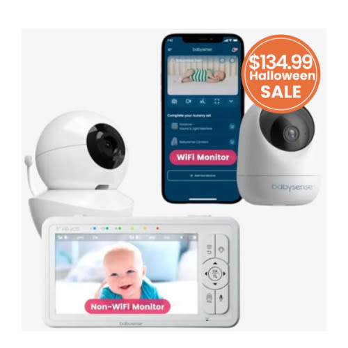 Babysense 3 MP/HD Dual Video Baby Monitor Bundle