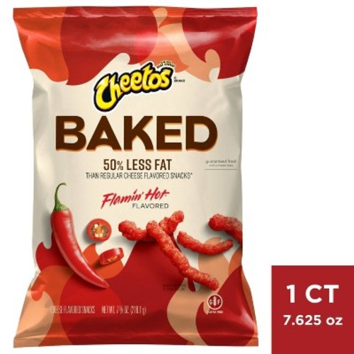 Cheetos Oven Baked Flamin' Hot Cheese Flavored Snacks - 7.625oz