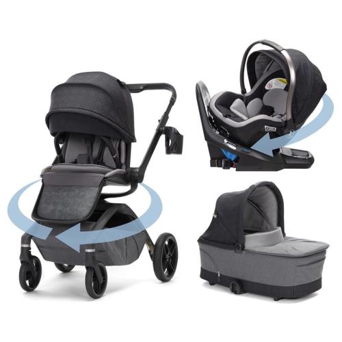 Maxi-Cosi Tana 360° Rotating Travel System with Peri™ 180° & Carriage Accessory in Onyx Heritage