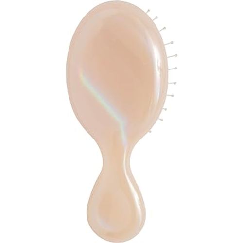 Wet Brush Mini Detangler Hair Brush, Cream (Iridescence Icon), Detangling Travel Hairbrush, Ultra-Soft IntelliFlex Bristles Glide Through Tangles with Ease, Pain-Free, All Hair Types, Limited Edition