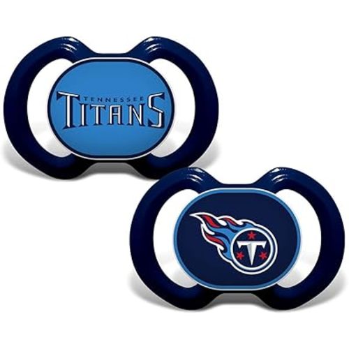 Baby Fanatic Pacifier 2-Pack - NFL Tennessee Titans - Officially Licensed League Gear