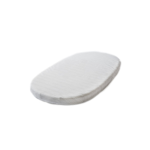 Stokke® Sleepi™ Bed Fitted Sheet Stripes Away Pebbles by Pehr V3