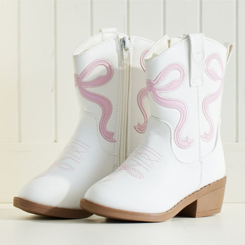 Toddler Large Bows Cowboy Boots