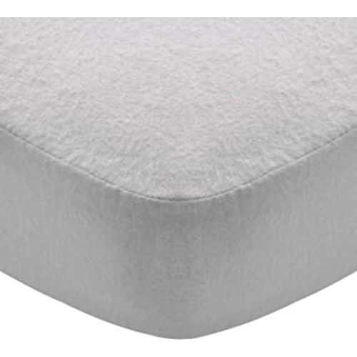 Flannel Crib Sheet for Boy or Girl, 100% Cotton, Heavenly Soft Fitted for Standard Crib (28" X 52") and Toddler Mattresses, Grey