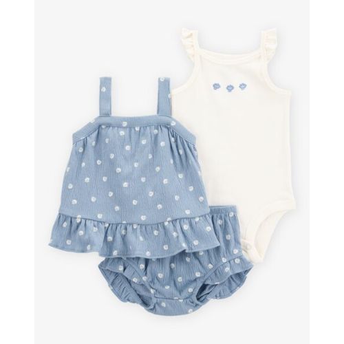 Baby 3-Piece Shell Print Outfit Set - Blue/White - Carter's | Carter's