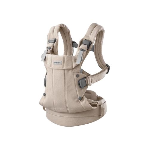 BabyBjörn Baby Carrier Harmony, Woven mélange, Light Beige | 3-in-1 Ergonomic Baby Carrier; Newborn, Facing-in, Outward-Facing, and Back Carrying Positions Supported (7-40 lbs), Newborn to Toddler