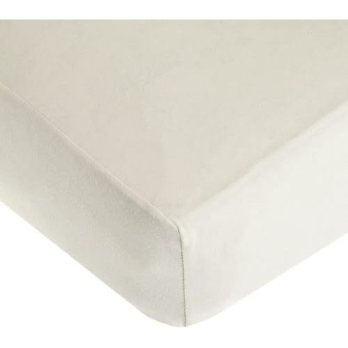 American Baby Company Fitted Crib Sheet 28" x 52", Soft Breathable Neutral 100% Cotton Jersey Sheet, Ivory, for Boys and Girls, Fits Crib and Toddler Bed mattresses