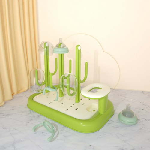 Neorosiri Vertical Bottle Dryer for Baby Bottles – Removable Cactus Shaped Bottle Drying Rack, Efficient and Stylish Bottle Holder for Baby Bottles and Accessories