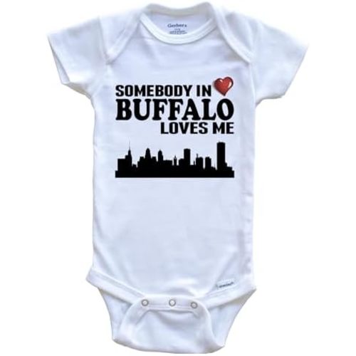 Somebody in Buffalo Loves Me One Piece Baby Bodysuit
