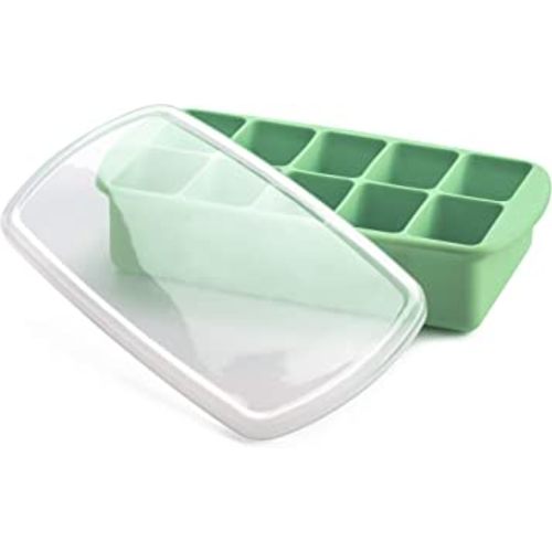 melii Silicone Baby Food Freezer Tray with Lid (Mint)