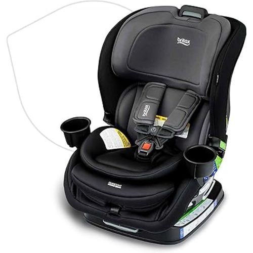 Britax Poplar Convertible Car Seat, 2-in-1 Car Seat with Slim 17-Inch Design, ClickTight Technology, Stone Onyx