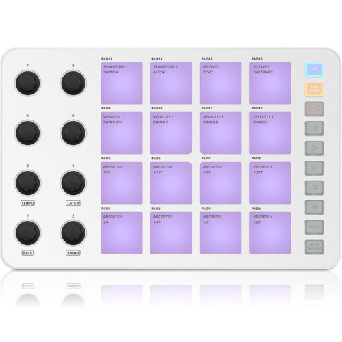 Skymall M-WAVE Midi Controller – Bluetooth USB Pad – 16 Drum Pads, 8 Knobs, Rechargeable, DAW Compatible | Wayfair