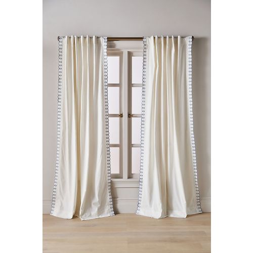 Maeve Cotton Embroidered Looped Curtain