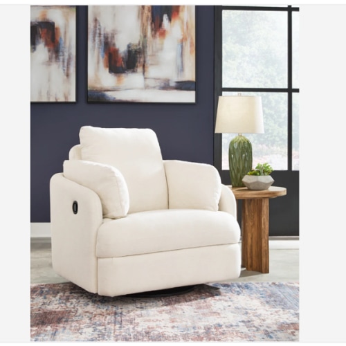 Pillar Peak Oyster Swivel Glider Recliner - Luna Furniture