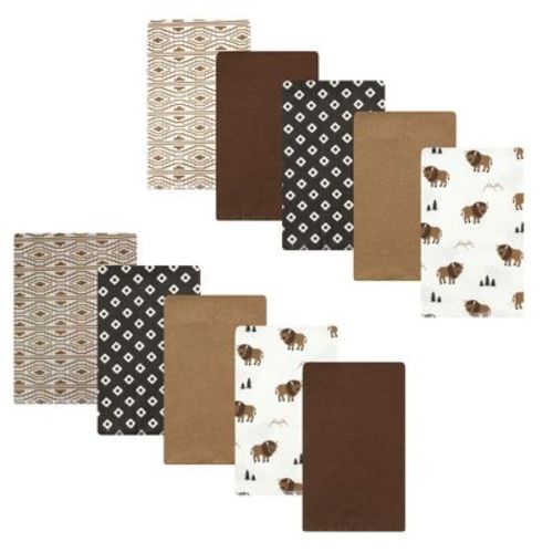 Luvable Friends Hudson Baby Flannel Burp Cloths 10pk, Buffalos