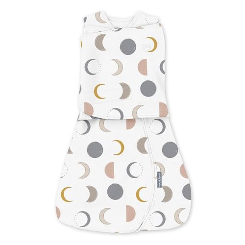 Ingenuity SwaddleMe Arms Free Convertible Baby Swaddle, Size 3-6 Months, 14-18 Pounds, Arms Swaddled in or Out, 1.0 TOG - Luna