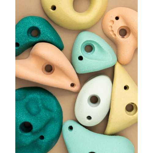 Boho Rock Climbing Holds: Montessori Kids Indoor Gym