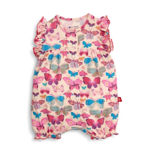 All A-Flutter Butterfly Print Bubble Romper