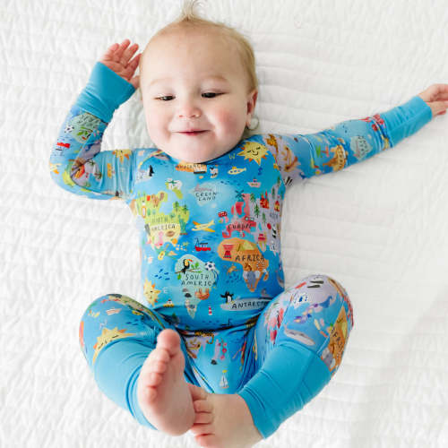 Around The World Crescent Zippy - Little Sleepies