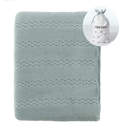 CREVENT 30''X40'' Lightweight Cozy Fluffy Warm Baby Blanket for Girls Boys Infants Toddlers' Bedding Crib Cot Stroller, Baby Shower Birthday Newborn's Gift - Light Grey