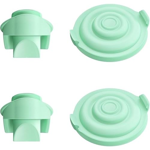 2pcs Duckbill Valves and 2pcs Pump Seals Diaphragm Compatible with Elvie Breast Pump, Replace for Elvie Pump Valves and Diaphragm, Pump Seal Used for Original Flange