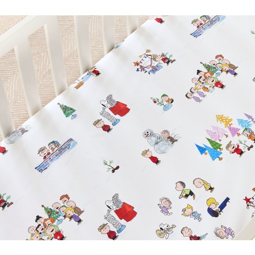 Peanuts® Charlie Brown® Holiday Organic Crib Fitted Sheet