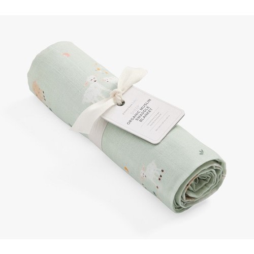 Sheep Organic Muslin Swaddle | Pottery Barn Kids
