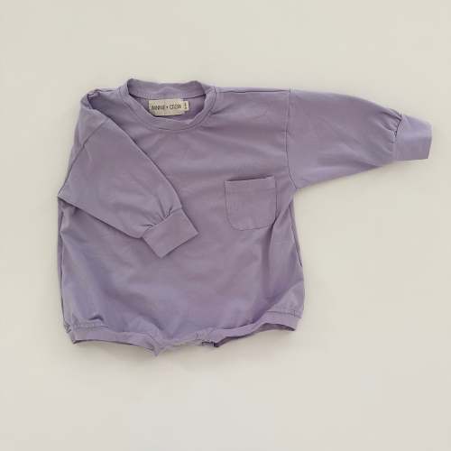 Harley Pocket Romper in Purple