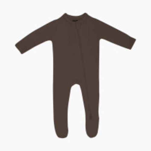 Kyte Baby Zipper Footie - Espresso, 3-6 M