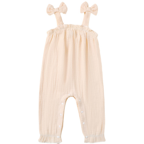 Actgleam Newborn Baby Girl Romper Sleeveless Jumpsuit Ruffled Bodysuit for Baby Girls,9-12Month