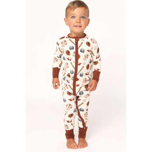 Baseball Double Zipper Bamboo Sleeper