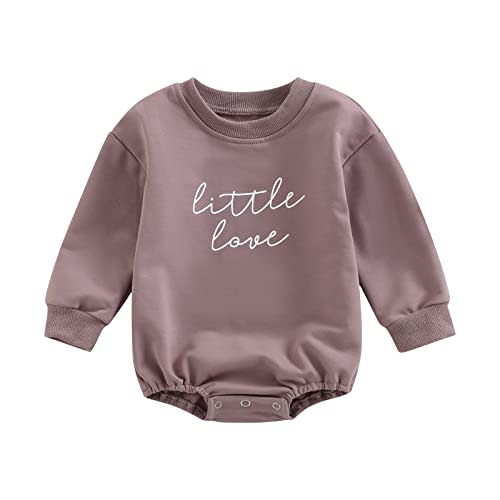 KOSUSANILL Baby Girl Boy Oversized Sweatshirt Romper Newborn Infant Long Sleeve Bubble Sweater Pullover Outfit
