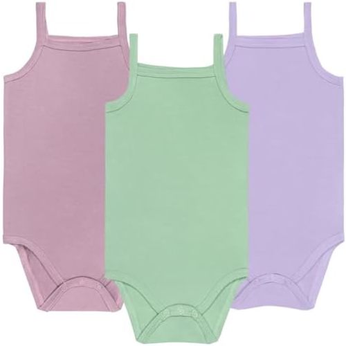 GUISBY Rayon Made from Bamboo Undershirt boy Girl Bodysuit for baby 3-Packs