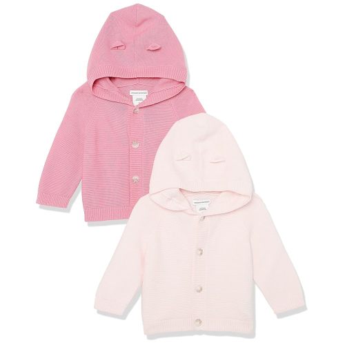 Amazon Essentials Unisex Babies' Hooded Sweater, Pack of 2