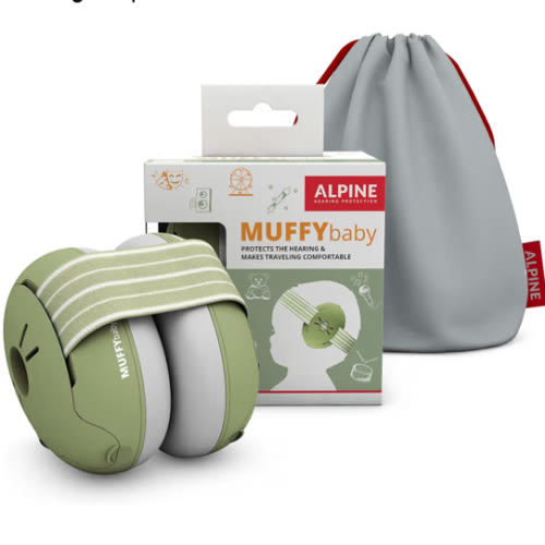 Alpine Muffy Baby Ear Protection for Babies and Toddlers (Green)
