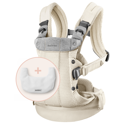 Baby Carrier Harmony with Bib: Cream - 3D Mesh