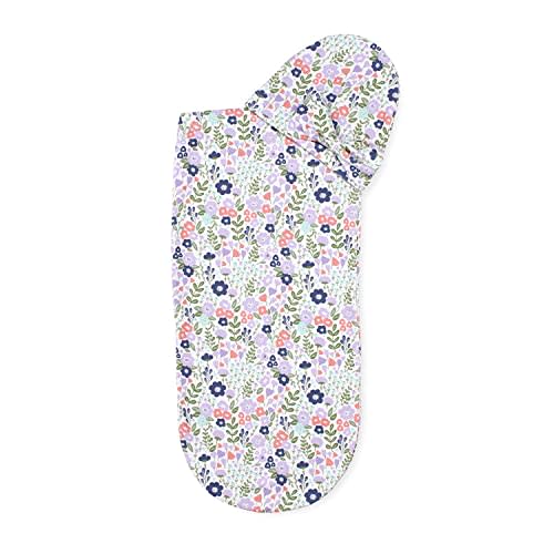 Itzy Ritzy Cocoon & Hat Swaddle Set - Swaddle for Newborns Includes Name Announcement Card & Jersey Knit Cocoon & Hat Set, Perfect for Newborn Photography - for 0 to 3 Months (Meadow)