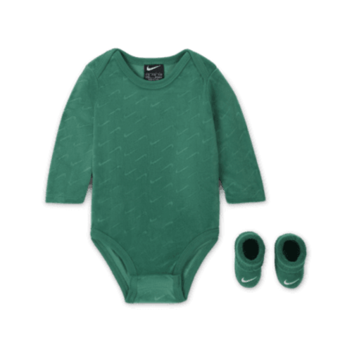 Nike Baby (0-9M) Velour Swoosh 2-Piece Bodysuit Boxed Set
