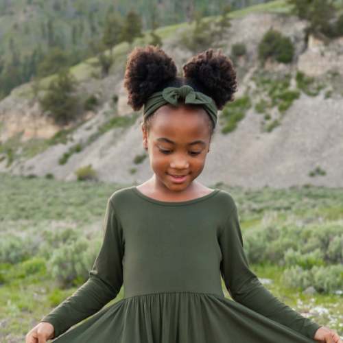 Knotted Bow Headband in Fir